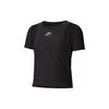 Air Quick-Dry Slit Reflective Breathable Mesh Short Sleeve T-Shirt Women Tops Black CZ9375-010
