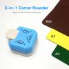 Corner Rounder Punch 3 In1 R4 R7 R10mm Round Corner Trimmer Cutter for Card Craft Scrapbook Wrapping Paper Sticker
