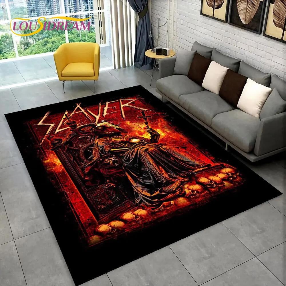 Slayer Heavy Metal Band Музыкальный коврик, коврик для дома, гостиной, спальни, дивана, коврик для двери, детский игровой нескользящий напольный коврик