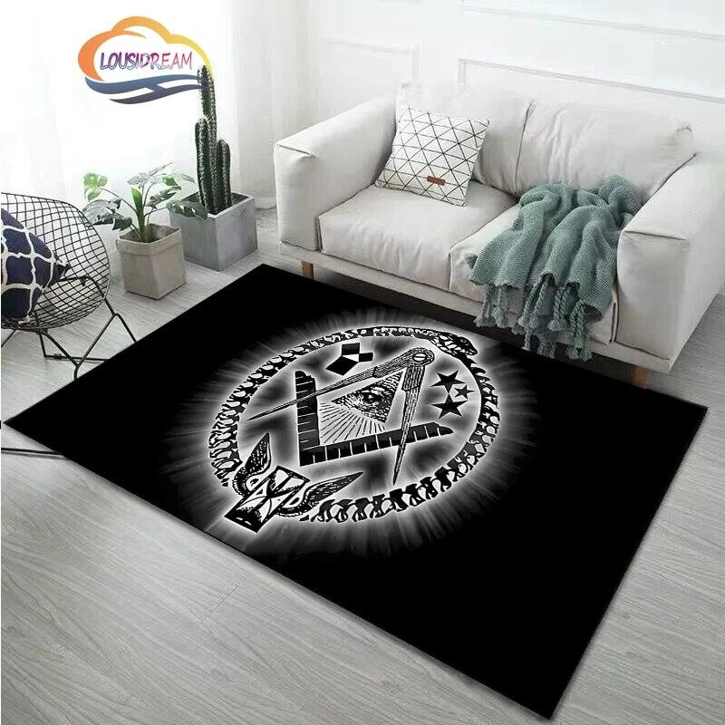 Fashion Carpet Freemasonry Rug Masonic Soft Doormat Rugs Bedroom Freemason Living Room Door Floor Hallway Mats Large