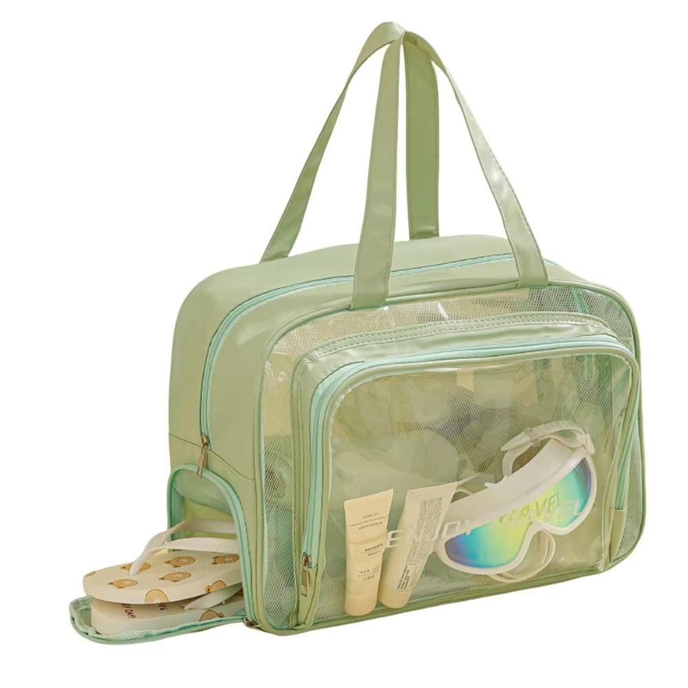 Pu Transparent Waterproof Cosmetic Bag PVC Make Up Bag Travel Storage Bag  Travel