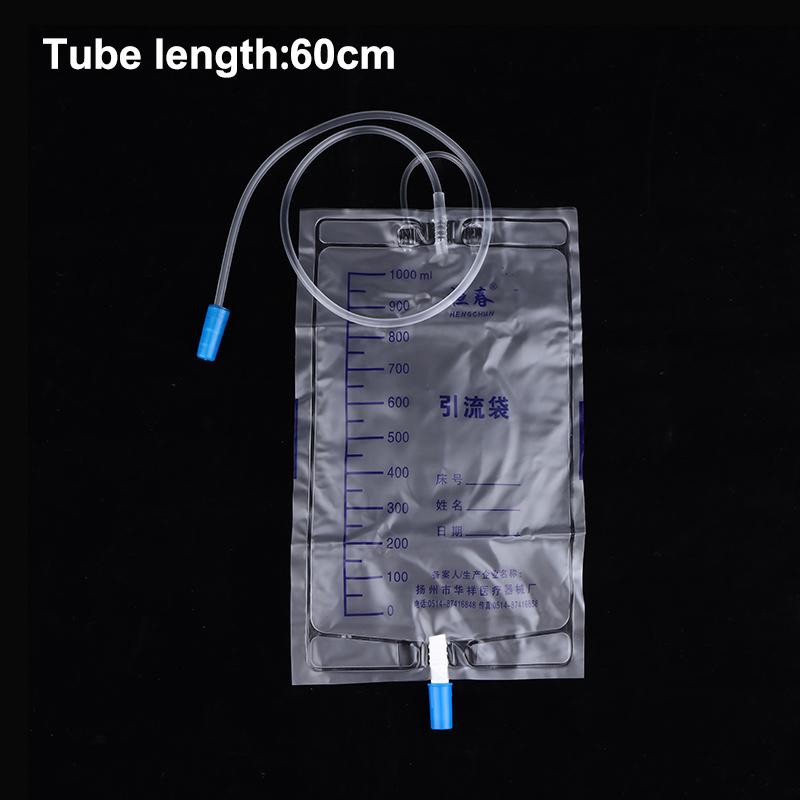 3Pcs 1000Ml Urine Bag Urinary Drainage Bag Pvc Urine Collection Bag With Outlet Valves Anti-Backflow Urine Collection Bag