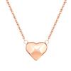 2024 New Glossy Electroplated Heart Clavicle Link Chain Women's Copper Necklace Resin Peach Heart Pendant Sporty Style