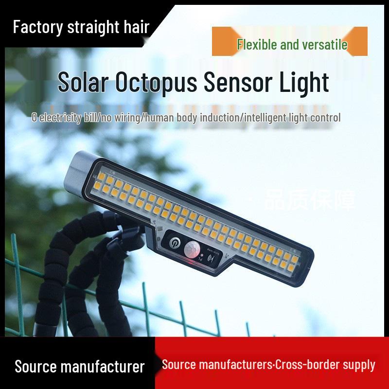 Сверхяркий прожектор с солнечным датчиком для улицы, сада и фермы