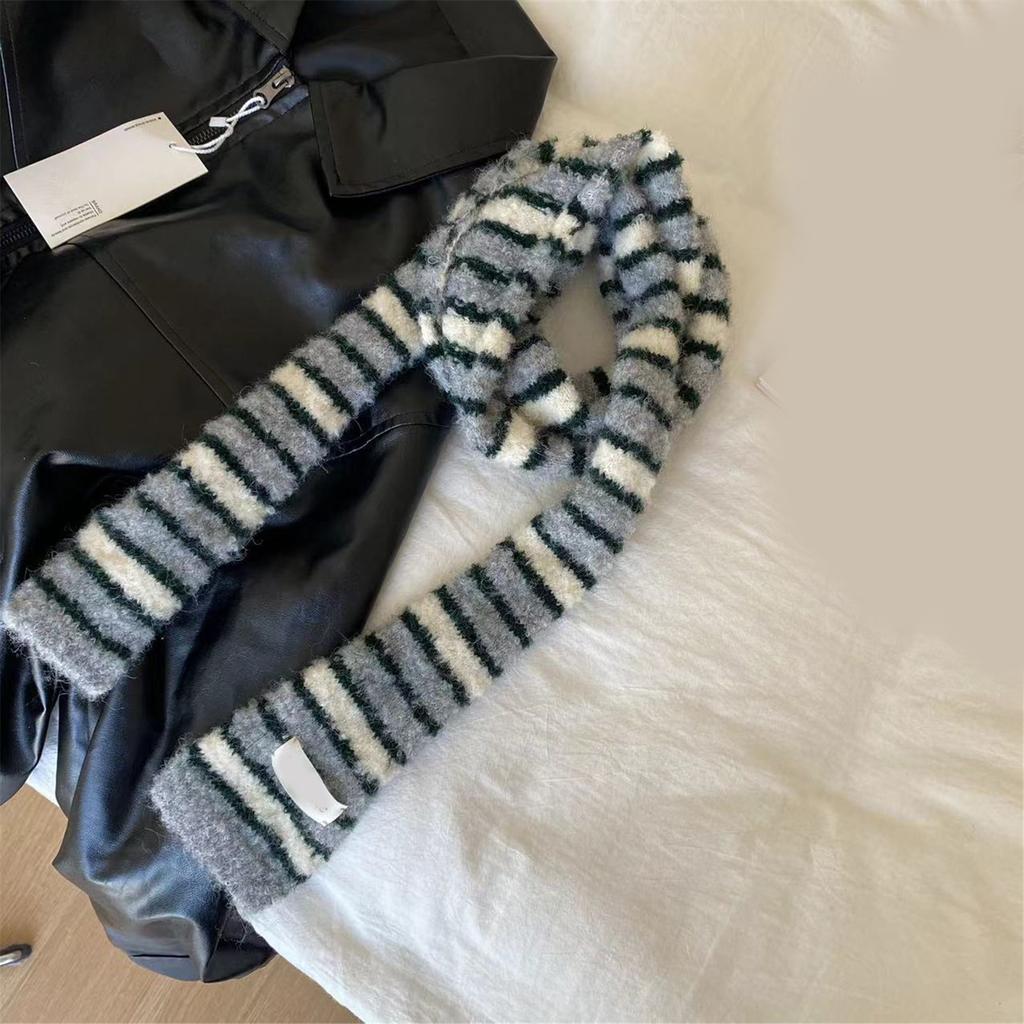 Вязаный шарф для женщин, длинный узкий пояс, галстук, шейный платок, реквизит для фотосессий для девочек, длинный шейный платок, узкий шарф, галстук