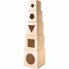 Stackable Cubes - Wood - 5 Pieces - Customizable - Dimensions from 6.5 To 12 Cm - Creative Decoration