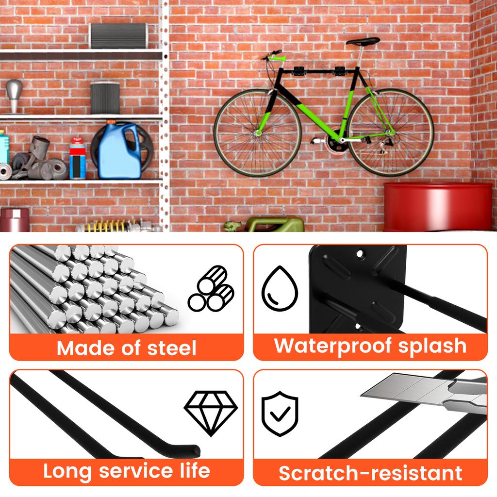 2 шт. прочные гаражные крючки, органайзер для инструментов, настенное крепление, вешалки для хранения автомобильных шин, лестниц, стульев, садовых электроинструментов