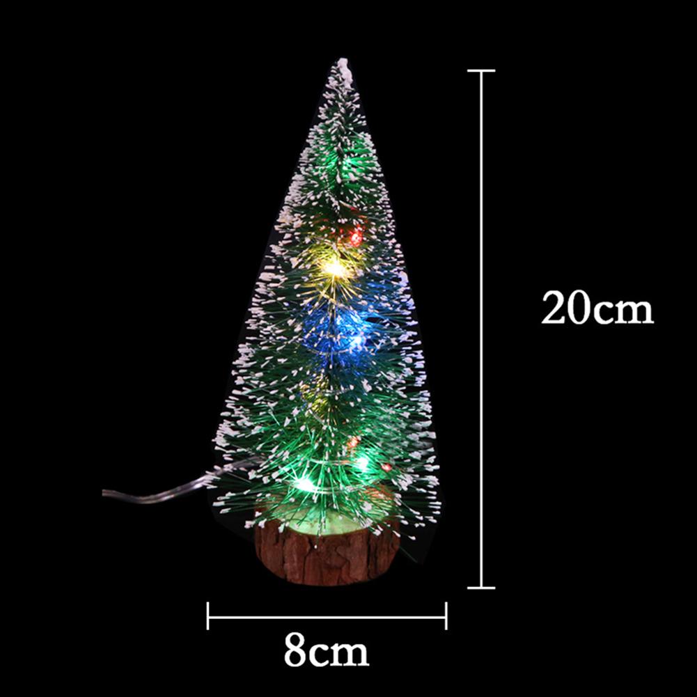 Led Mini Christmas Tree 15cm 20cm 25cm 30cm Warm Light Colorful Light Decorative Ornament For Home