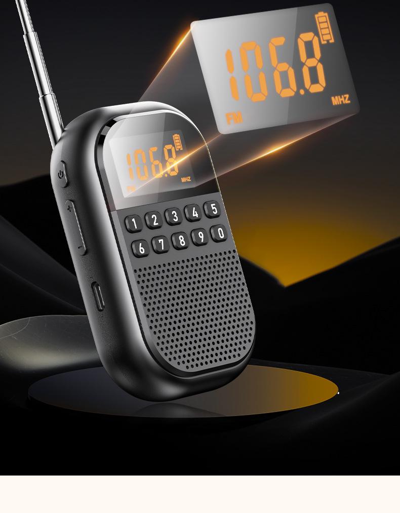 Мини Bluetooth FM/AM Радио с Перезаряжаемой Батареей и Слотом для Карты