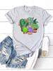 Print T-shirts Clothing Women 90s Sweet Lovely Cactus Trend T Clothes Short Sleeve Ladies Casual Fashion Female Graphic Tee