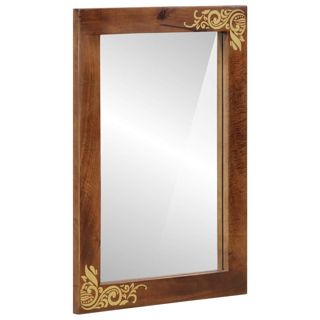 Bathroom Mirror with Honey Brown Mirror Frame 70 x 50 x 2.5 cm