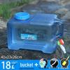 Портативное самоналивное ведро для хранения воды с краном - Пищевой пластик ПК для использования на открытом воздухе и в автомобиле