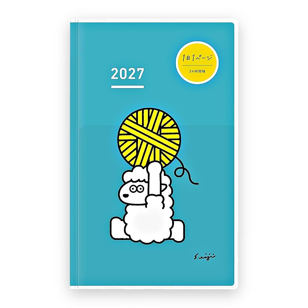 Планер KOKUYO Jibun Techo DAYs mini 2027 Месячный Ежедневный A5 Slim B6 Slim Начало Январь 2027 - Синий
