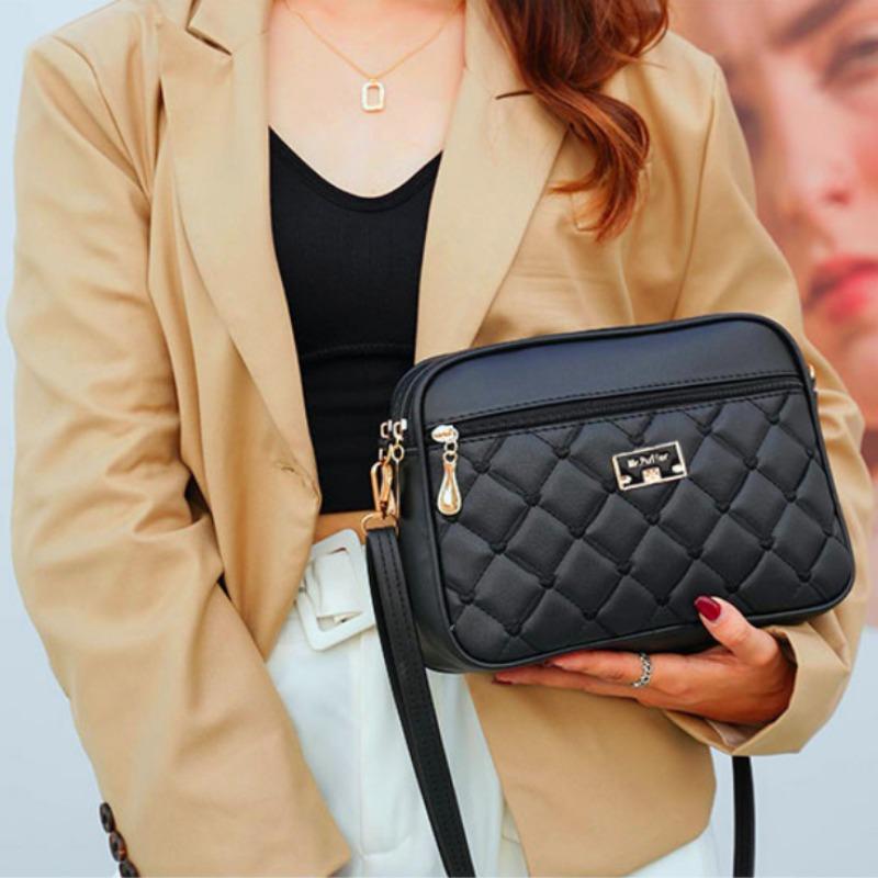 Новая модная сумка-кошелек 2025 года на одно плечо для женщин, маленькая квадратная сумка через плечо из искусственной кожи, универсальные сумки-мессенджеры