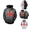 Vibrantly Designed Unisex Knights Templar Cosplay 3d Print Pullover Casual Sweater