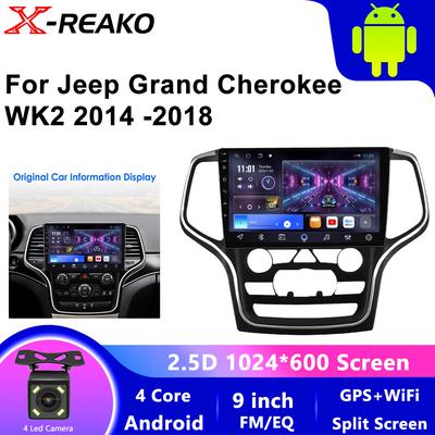 9-дюймовый Carplay 2Din Android 13 автомобильный радиоприемник для Jeep Grand Cherokee WK2 2014-2022 Мультимедийный видеоплеер Авторадио GPS DSP
