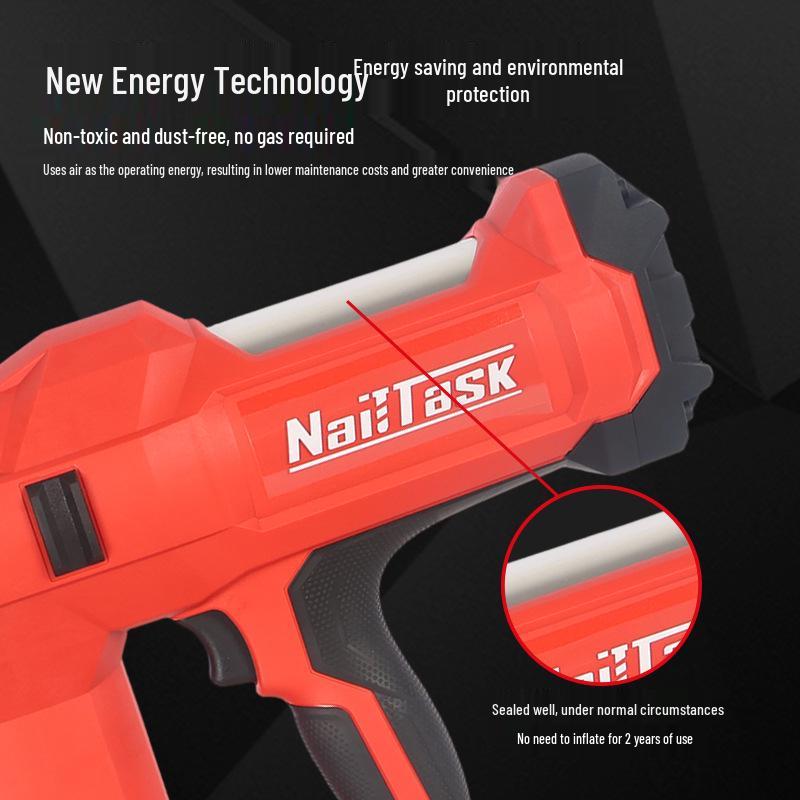 Электрический гвоздезабивной пистолет NAILTASK с литиевой батареей для стали, бетона, дверей и окон – В комплекте 100 гвоздей.