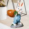 Easter Bunny Statue Flowerpot Balcony Decoration Gift Animal Sculpture Cartoon Outdoor Ornament