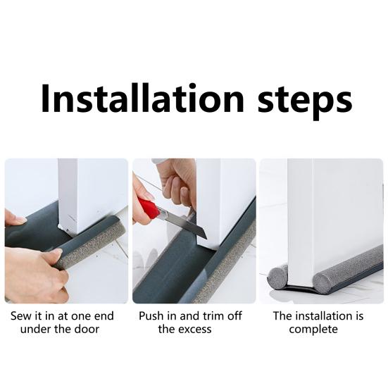 Door Seam Seal Flexible Cut Freely Door Draft Stopper Bottom Seal Strip Weather Stripping for Home