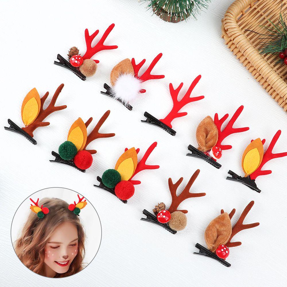 Косплей на вечеринку Оленьи уши Рога Красивые заколки для волос Аксессуары для волос Шпильки Рождественские заколки