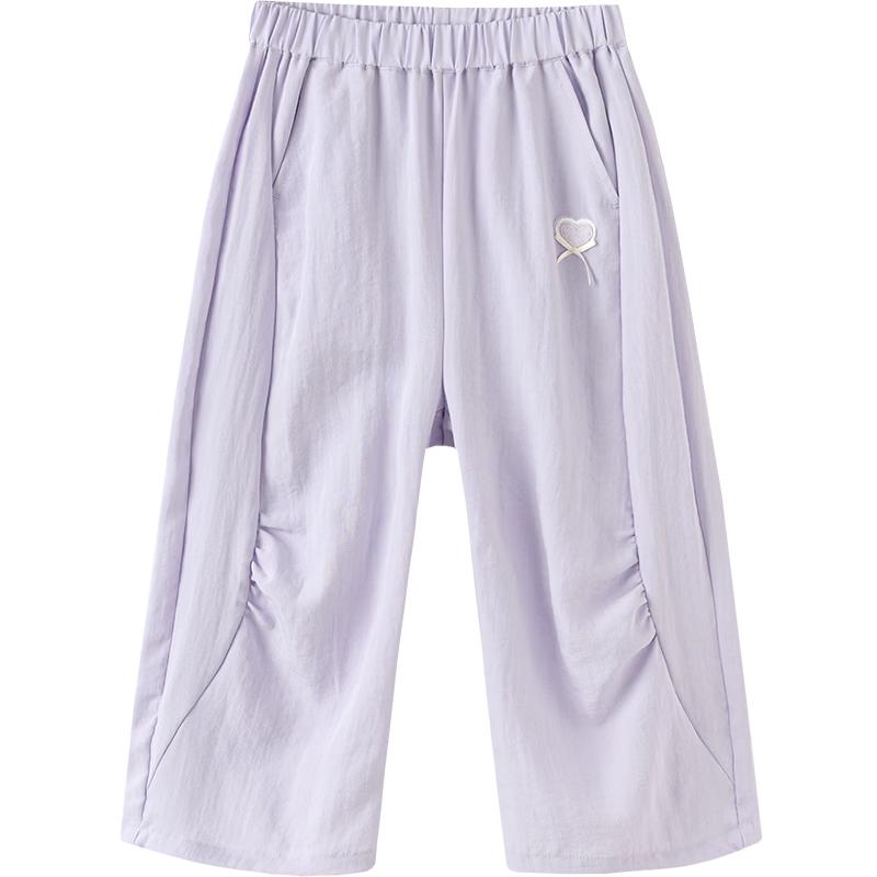 Balabala Girls' Summer Pleated Knee Umbrella Pants