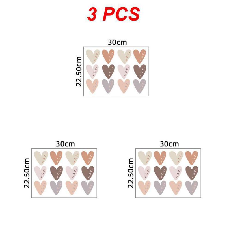 1~10 шт. Новые наклейки на стену в стиле бохо с сердечками, самоклеящиеся наклейки на стену, декоративные наклейки для детской спальни, домашнего декора, стены
