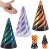 3D Printed Spiral Cone Toy Impossible Pyramid Passthrough Sculpture Pass Through Pyramid Toy Mini Vortex Thread Illusion