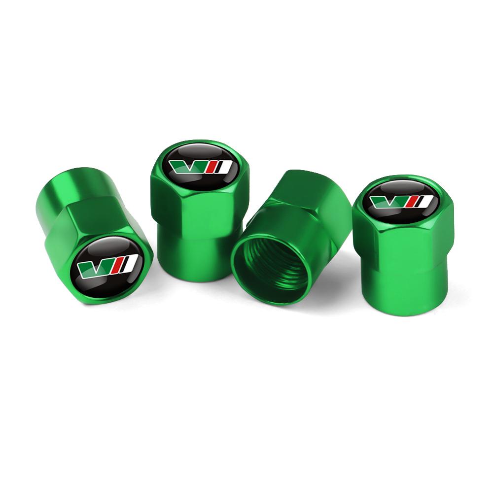 REOY4 4Pcs Car Wheel Tire Valve Caps Air Stem Dust Cover Accessory For Skoda Kodiaq Octavia Enyaq Kamiq Scala Rapid Superb Karoq Yeti