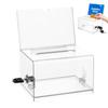Sign Holder Acrylic Donation Box Voting Charity Suggestion Box Portable Ballot Box  Office School