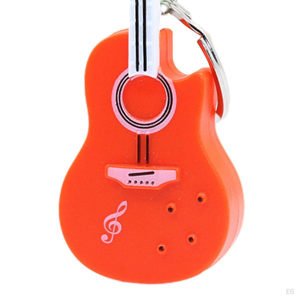 Tiny Guitar Keychain Keyring Music Style Pendant Charms Worlds Smallest