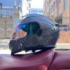 Motorcycle Helmet Uncovered Helmet Men's and Women's Full Helmet Bluetooth Personalized Four Seasons Locomotive Big Tail