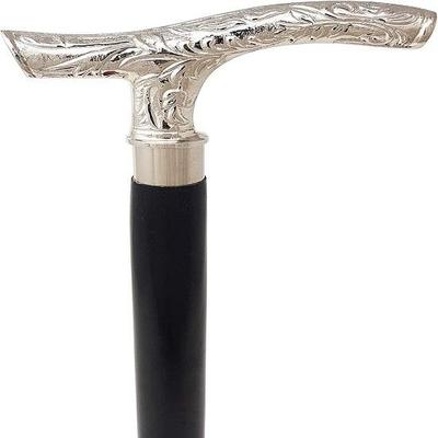 Трость из дерева с латунной ручкой, прочная, красивая, деревянная, металлическая