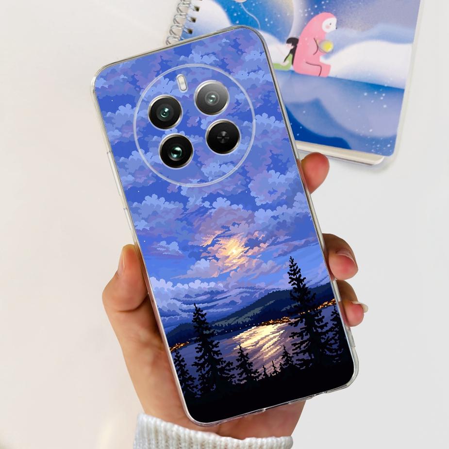Чехол для Realme 12 Pro Plus Новый Модный Расписной Чехол Прозрачный Силиконовый Мягкий ТПУ Чехол для Телефона Для Realme 12 Plus Realme12 Pro + Корпус