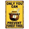 Vintage Smokey Bear Metal Sign - Retro Hunting  Wall Art for Cabin/Lodge/Woods, Ideal Gift for Hunters