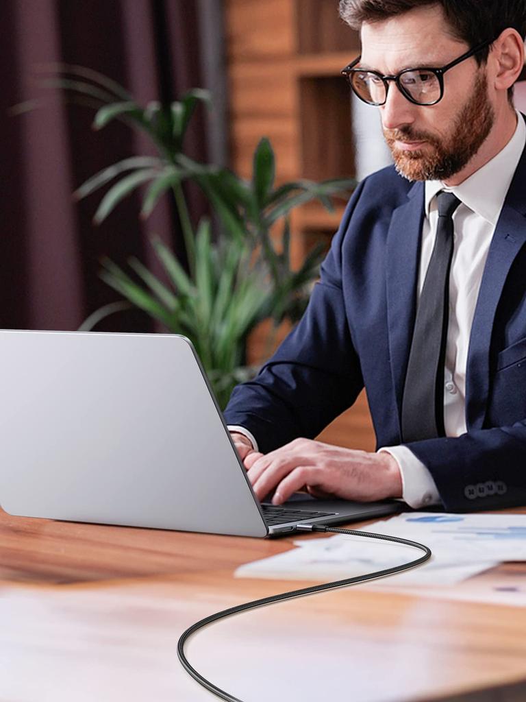 Ugreen USB Type C PD Super Rapid USB C to USB Nylon Disconnection Совместим с различными кабелями, такими как iPhone, Совместимо, 100 Вт/5 А, Зарядка, C,