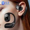 Mini TWS Bluetooth 5.3 Headphone Single Ear Hook Business Earphone Earbud Ear-Clip Wireless HiFi Stereo Noise Reduction Headset for Huawei Samsung