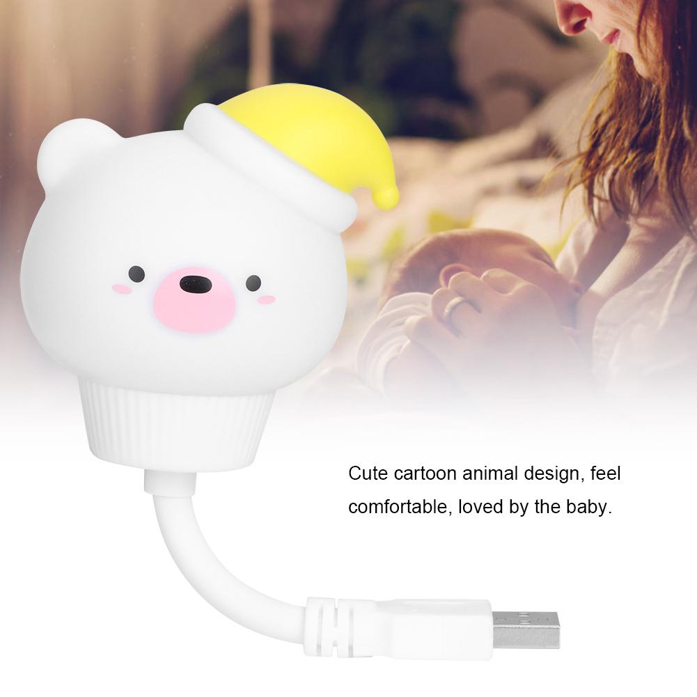 Милый Ночник в Форме Животного USB LED Мягкий Мультяшный Лампа для Детской Комнаты Детский Подарок