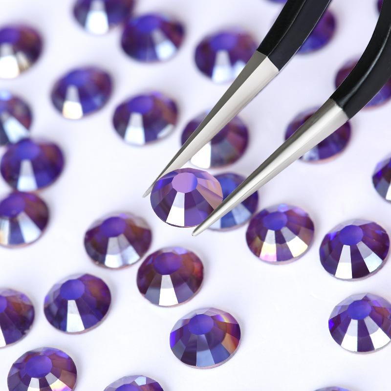Новый цвет Phantom Purple Aurora Ab Nail Art Стразы разных размеров по желанию 1440 упакованных Pujiang с плоским дном