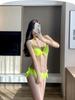 Fluorescent super sexy bikini swimsuit women's summer European and American style hot-selling Korean version of beach vacation swimsuit soaking in hot