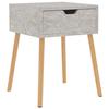 VidaXL Table de chevet Gris béton 40x40x56 cm Aggloméré