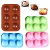 Круглая форма для шоколада, 6-гнездная полусфера, силиконовые формы, полусфера, формы для выпечки, бесплатная и антипригарная цилиндрическая форма для печенья
