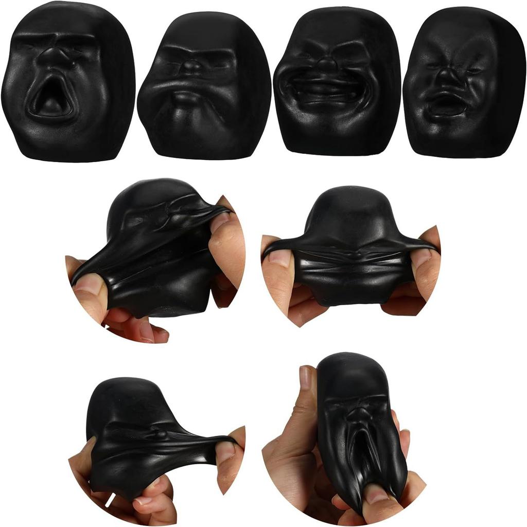 Funny Human Face Emotion Ball for Kids Adults Soft Stretchy Fidget Toys Stress Relief Squeeze Ball for Autism Anxiety Relief