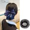 Bow Bowknot Hair Bun Women Spring Clips Hairgrips Cover Net Sweet Korean Bun Snood  For Girls