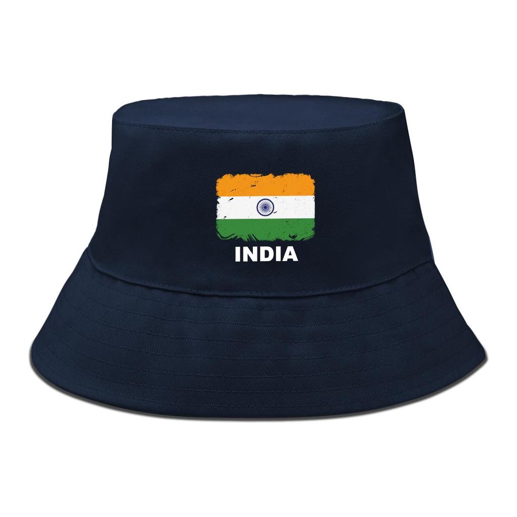 India Flag Print Bucket Hat , Patriotic Men's Hat Fashion Unisex Simple Basin Cap