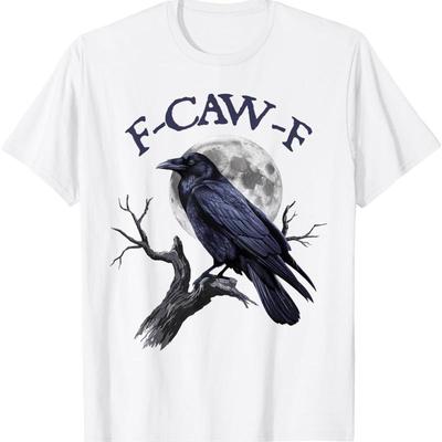 F Caw Смешная Черная Птица Ворона Футболка