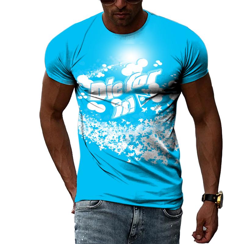 Летняя мода Красивые футболки с художественной графикой для мужчин Повседневная красивая футболка с 3D-принтом в стиле Харадзюку Хип-хоп Уличный стиль Уличная одежда