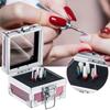 Stainless Steel Nail Drill Bit Holder Case With 25 Slots Storage Box For Manicure Tool Organization Nail Bits Organized