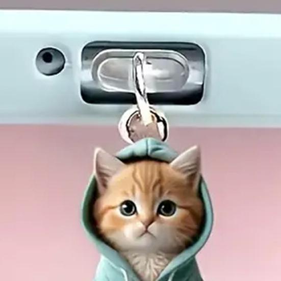 2D акриловые пылезащитные заглушки для зарядного порта с подвеской в виде кошки, небольшого размера, универсальные, простые в установке, пылезащитные чехлы для интерфейса мобильного телефона