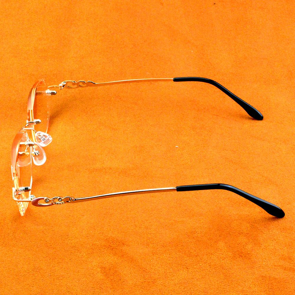 Модные женские роскошные очки для чтения с бриллиантами и режущими кромками, ультралегкие очки для чтения без оправы с футляром +1 +1,5 +2 +2,5 +3