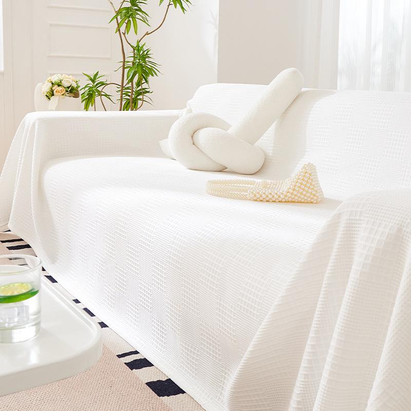 Summer Sofa Cushion Cool Ice Silk Breathable Washable Cushion Blanket Armrest Cover Cloth All Wrapped Cover Cover